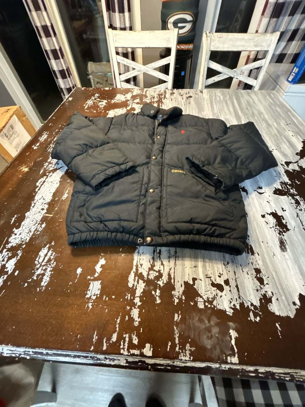 Polo Ralph Lauren Puffer Jacket Size M (10-12) Black Down